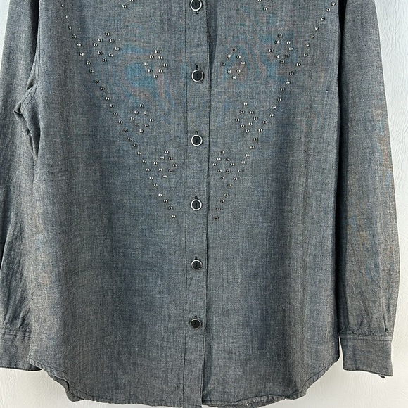 Vintage SK Wear Western Studded Button Down Shirt, M - Picture 3 of 7